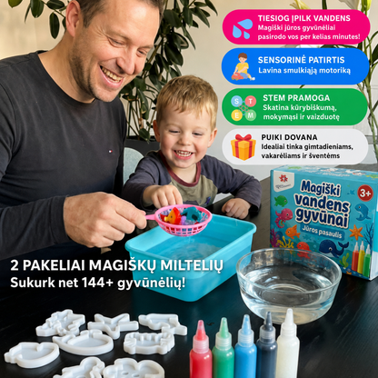 Magiški vandens gyvūnai – Jūros pasaulis (3+ metų vaikams)