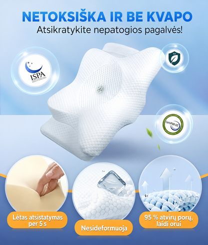 CozyRest® atminties putų kaklo pagalvė