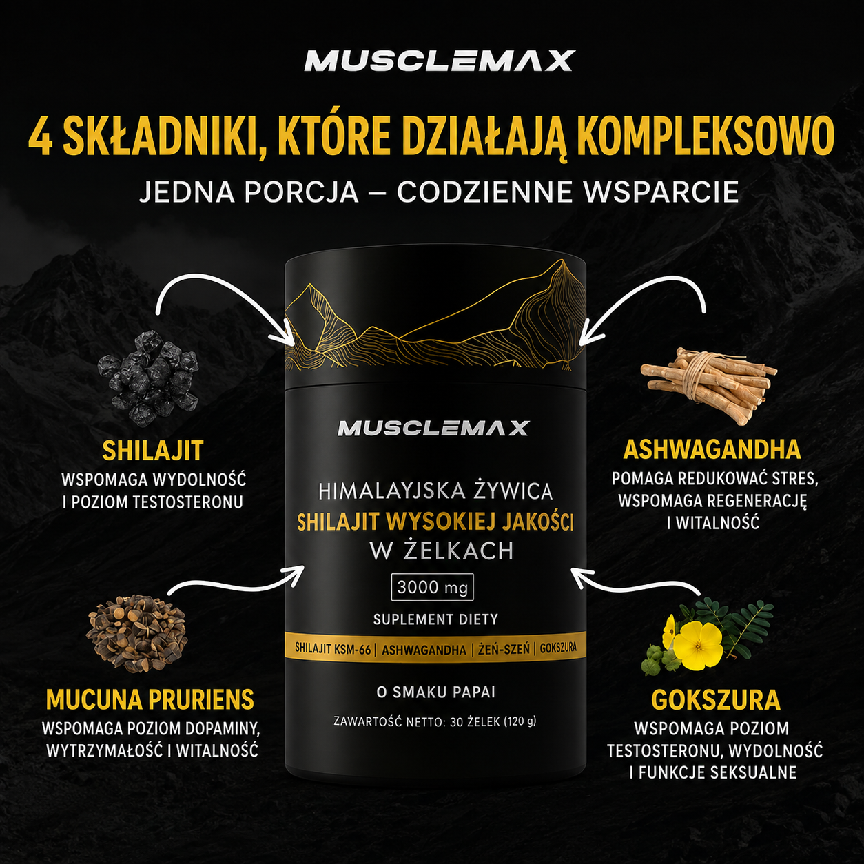 Żelki z shilajitem