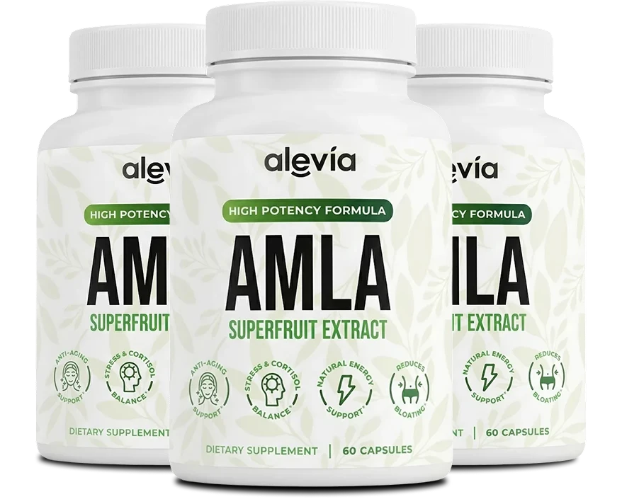 Amla bottle with amla fruit